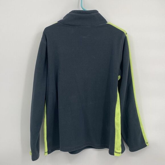 Old Navy 1/2 Zip Pullover Mock Neck Fleece Running Jacket Gray Yellow XL - Picture 7 of 9